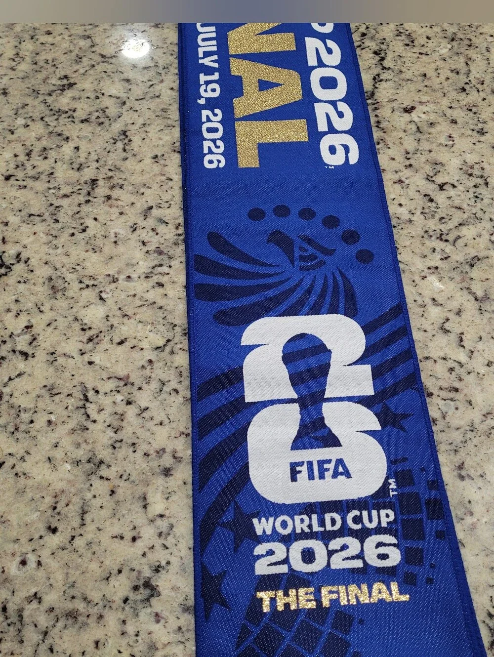Fifa World Cup Final 2026 Scarf Blue And gold New York New Jersey